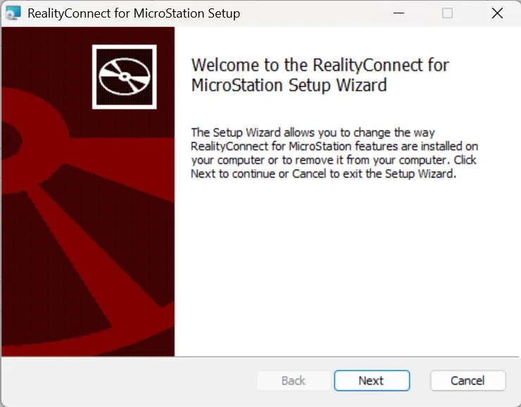RealityConnect for MicroStation installation