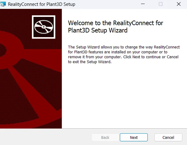 RealityConnect for Plant 3D installation