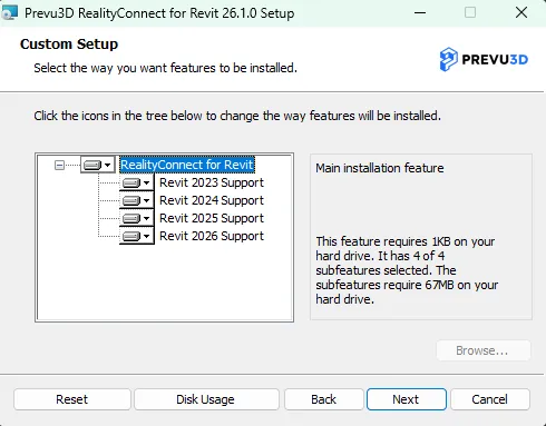 RealityConnect for Revit installation