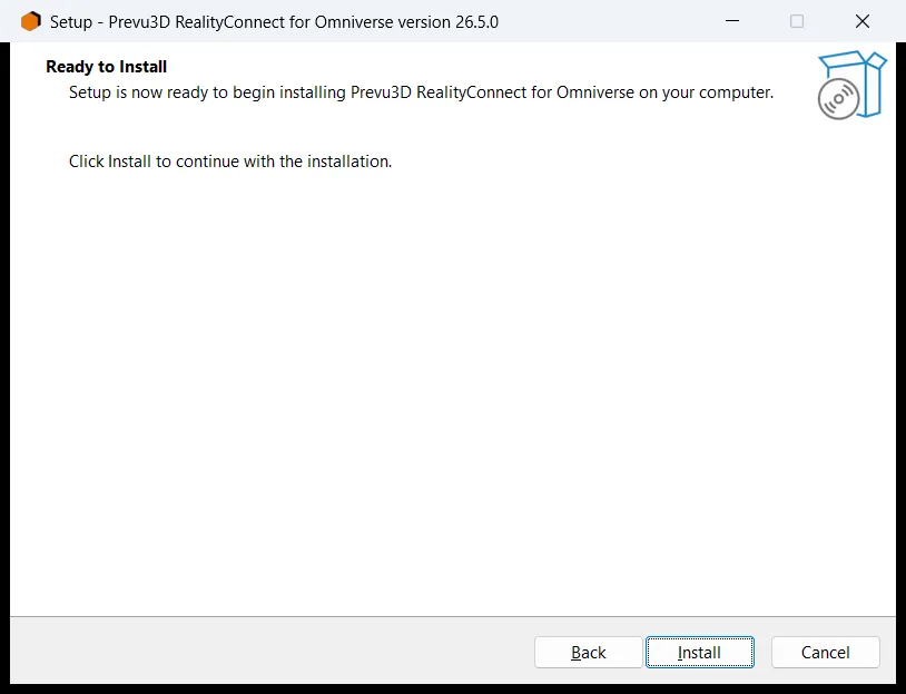 RealityConnect Omniverse installer ready