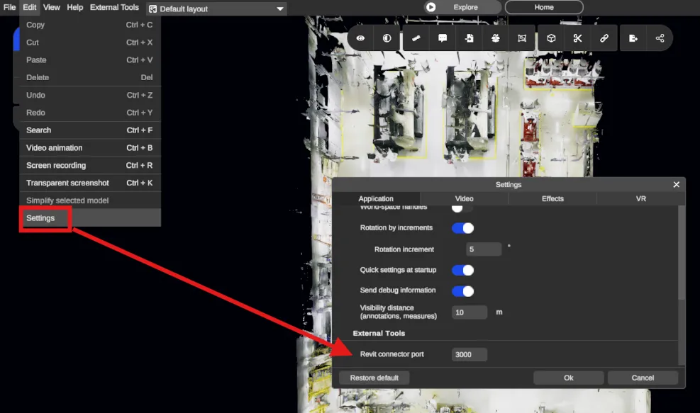 RealityConnect Settings