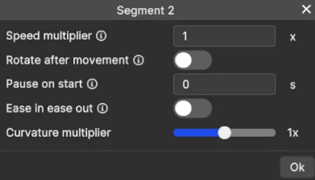 RealityPlan Edit a segment settings