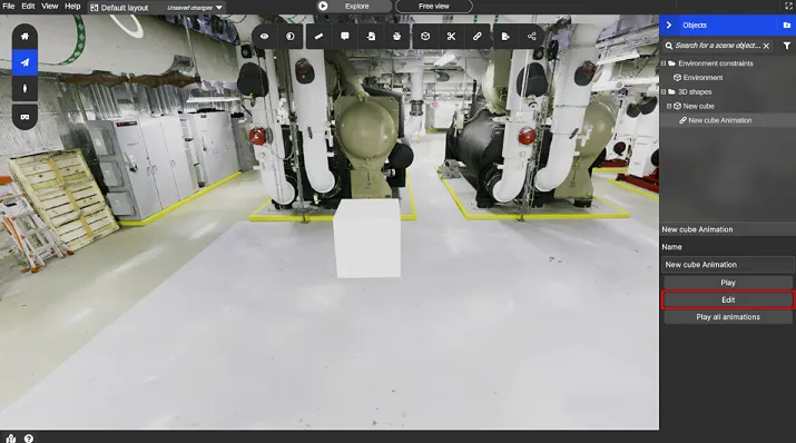 RealityPlan Editing an animation