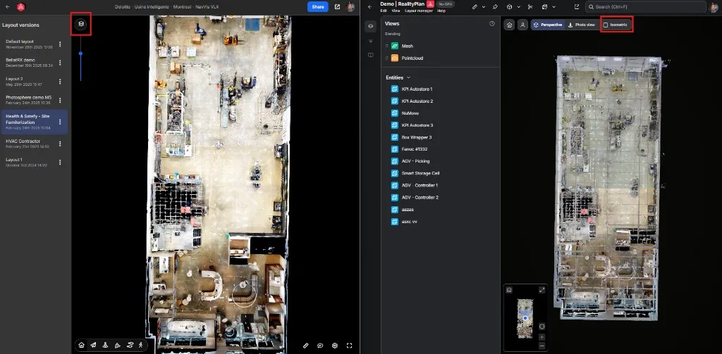 Isometric option in the navigation bar