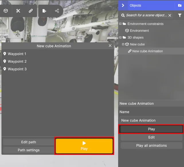 RealityPlan Playing an animation