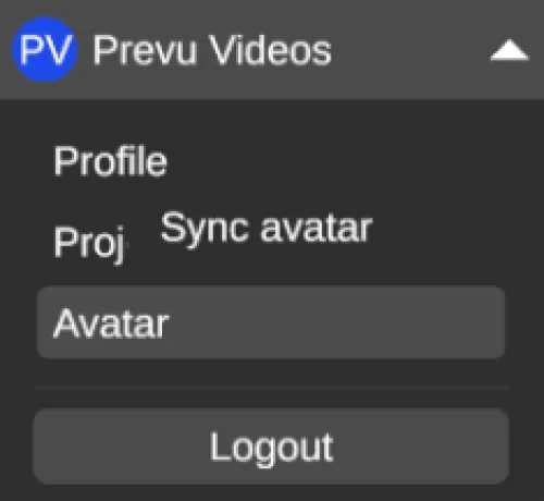 RealityPlan user menu avatar button