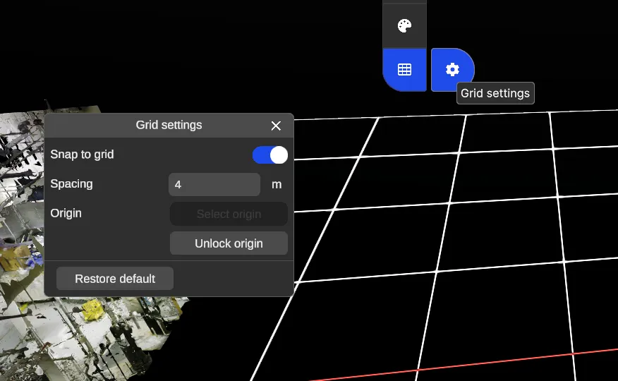 RealityPlan Show grid