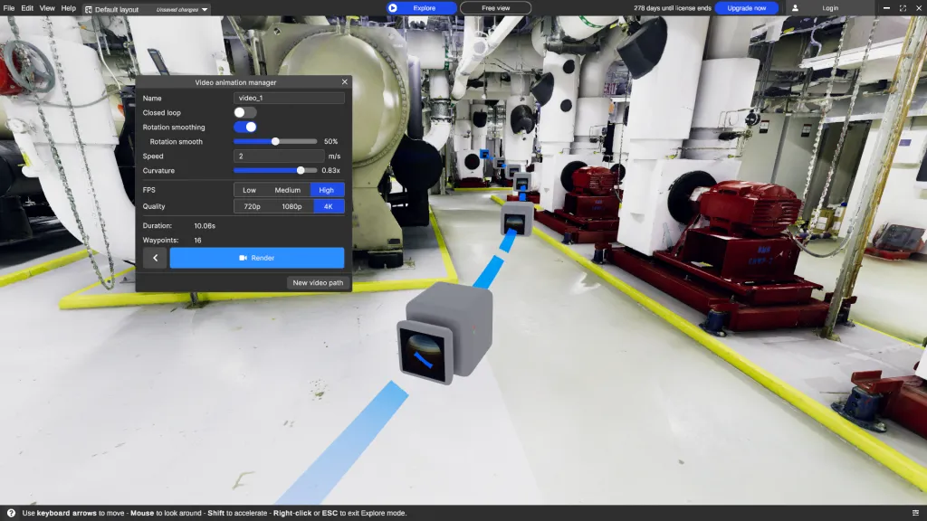 RealityPlan Video path recording