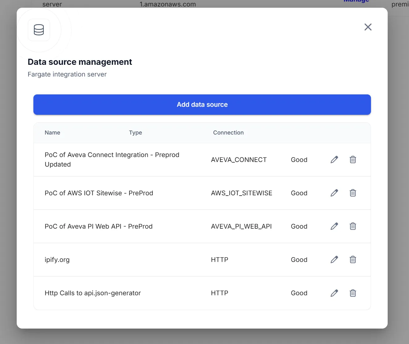 RealityPlatform Create data source