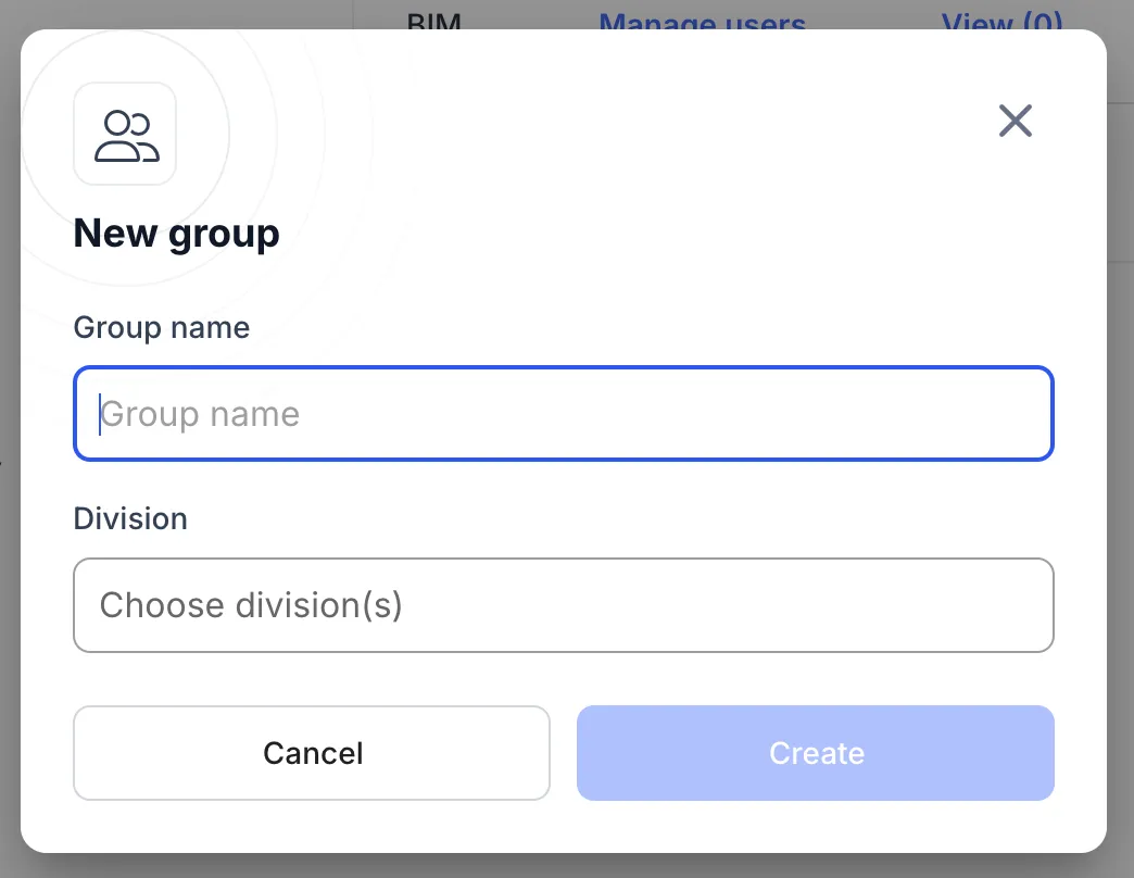 RealityPlatform Creating a new group