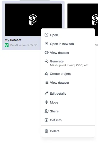 RealityPlatform file context menu
