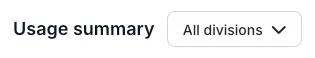RealityPlatform division usage filter