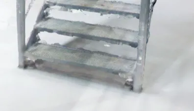 Staircase with texture projection