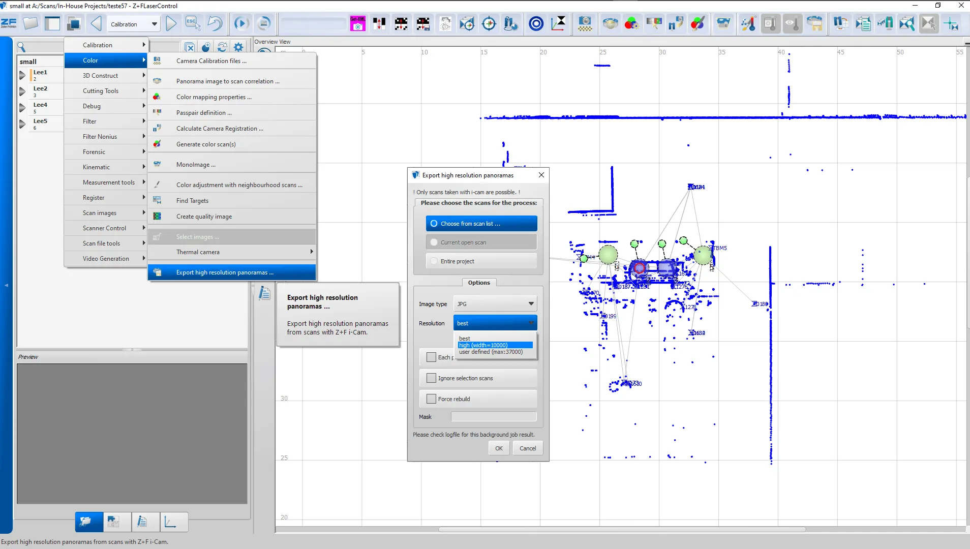 RealityPlatform Export settings