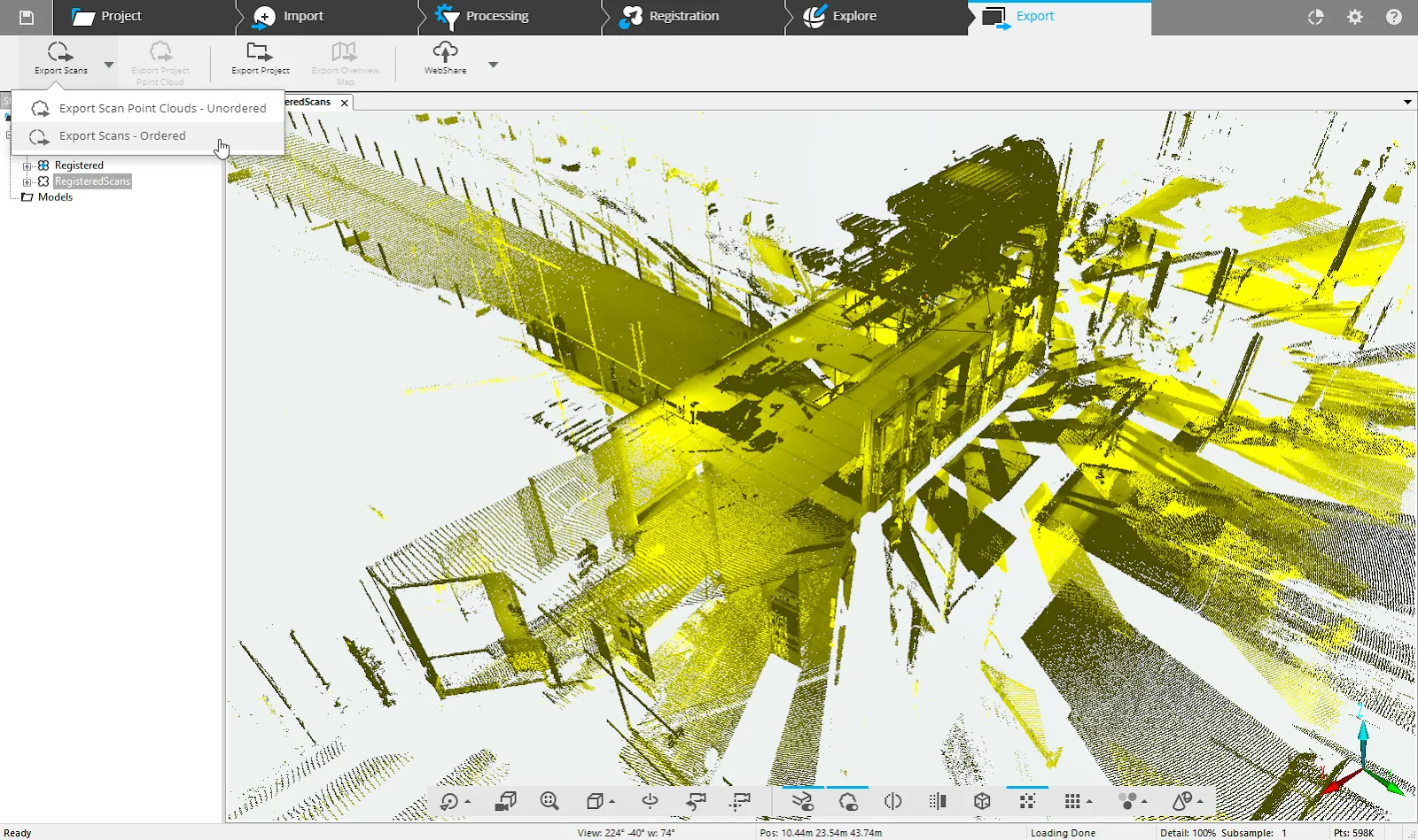 RealityPlatform Export settings
