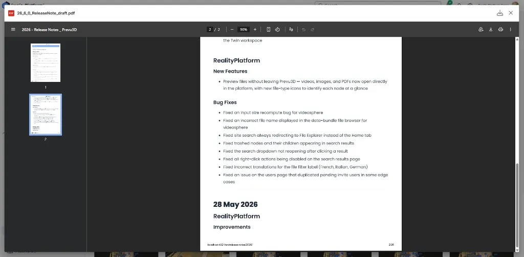 RealityPlatform Aperçu du fichier PDF