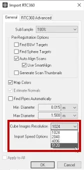 RealityPlatform Import setting