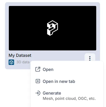 RealityPlatform Opening the 3D data viewer