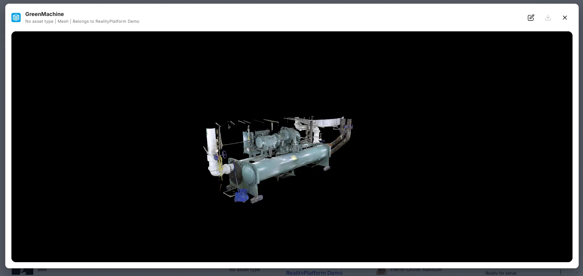 RealityPlatform Previewing an asset