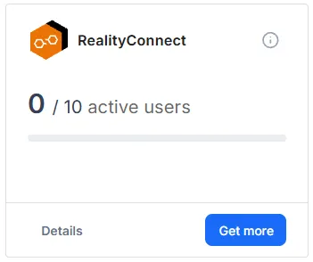 RealityConnect license seat usage