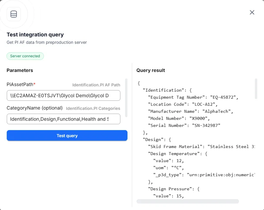 RealityPlatform Integration test query