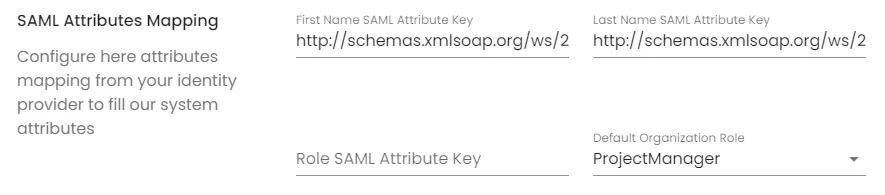 RealityPlatform SAML attribute mappings