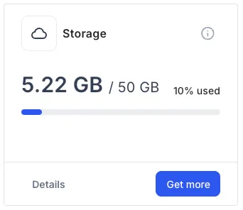 RealityPlatform storage usage