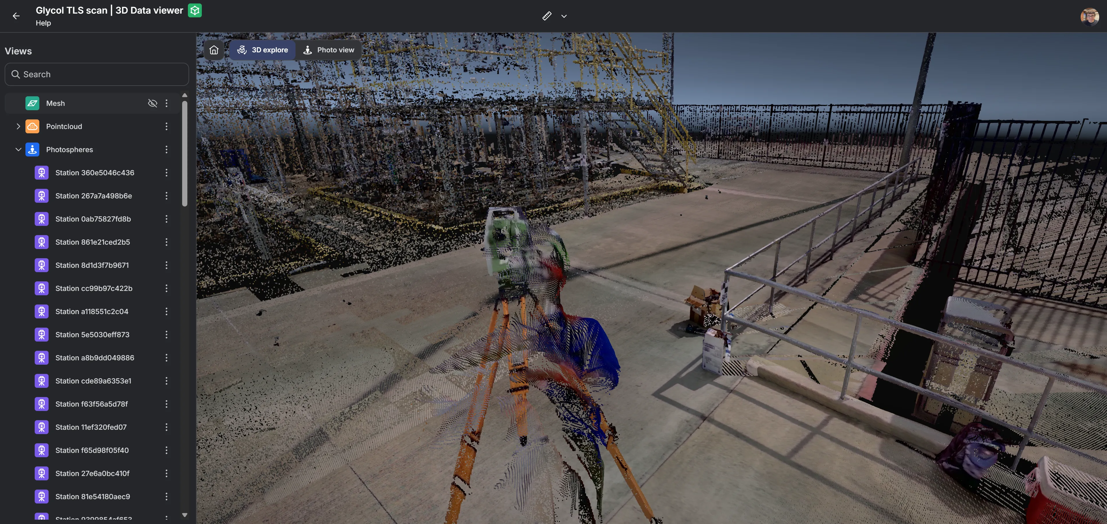 RealityPlatform point cloud representation