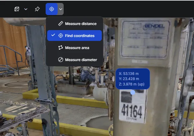 RealityTwin Find coordinates
